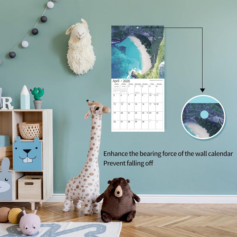 windrio 2026 Wall Calendar,Calendar 2026, November 2025 - December 2026, Wall Calendar Ocean Beaches, 12" x 24" Opened,Full Page Months Thick & Sturdy Paper for Calendar Organizing & Planning - Image 4